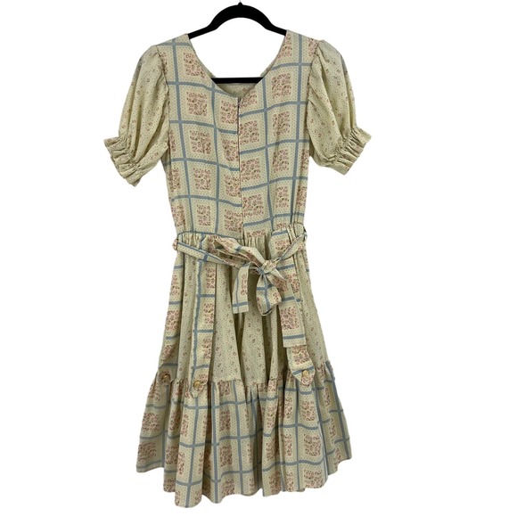 Vintage Western Fashions Prairie Calico Floral Square Dance Dress Layered 12 - Picture 2 of 13